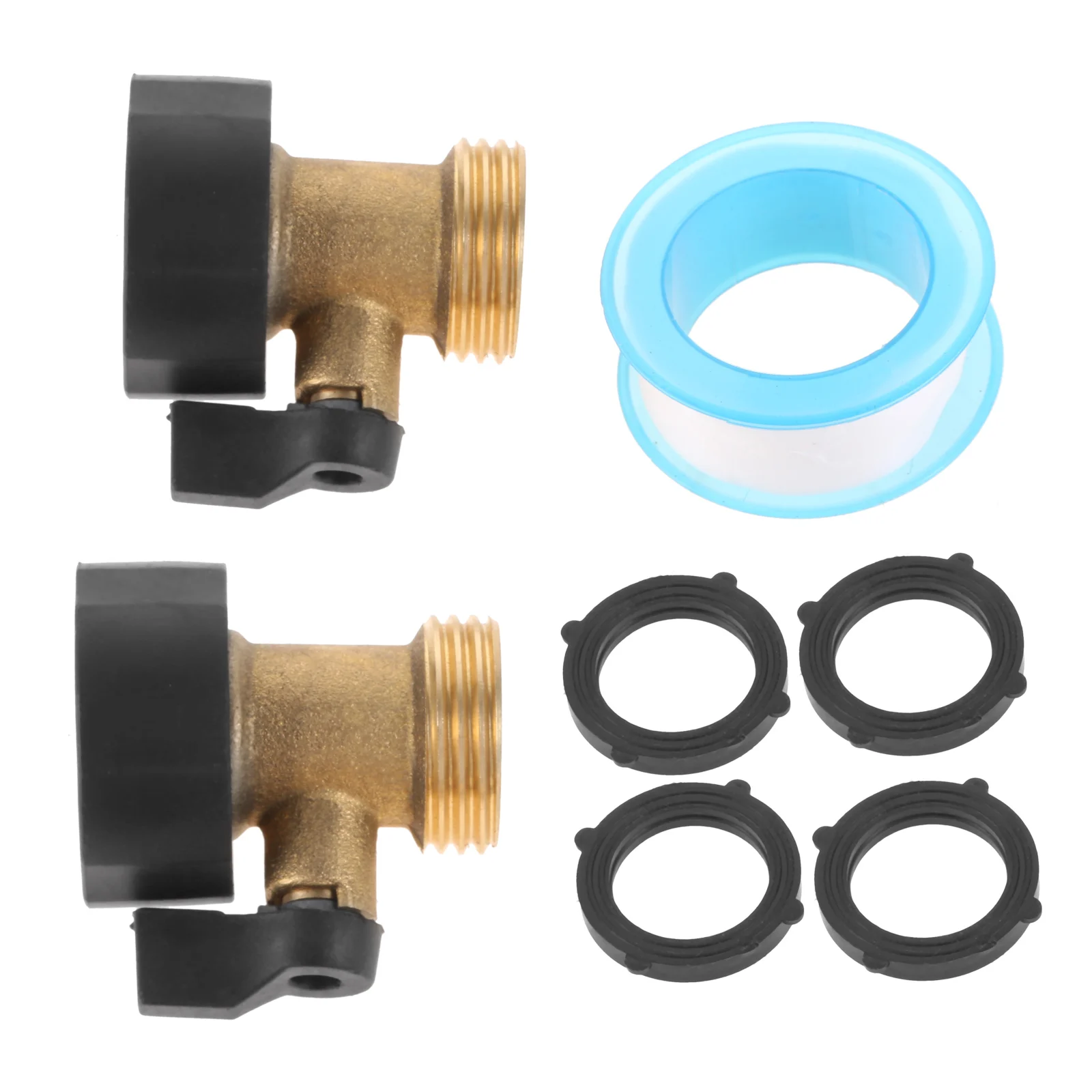 

2pcs Garden Hose Shut Off Valve Water Hose Turn Off Valve Connector Water Splitter Hose End Connector Washers Garden Tool