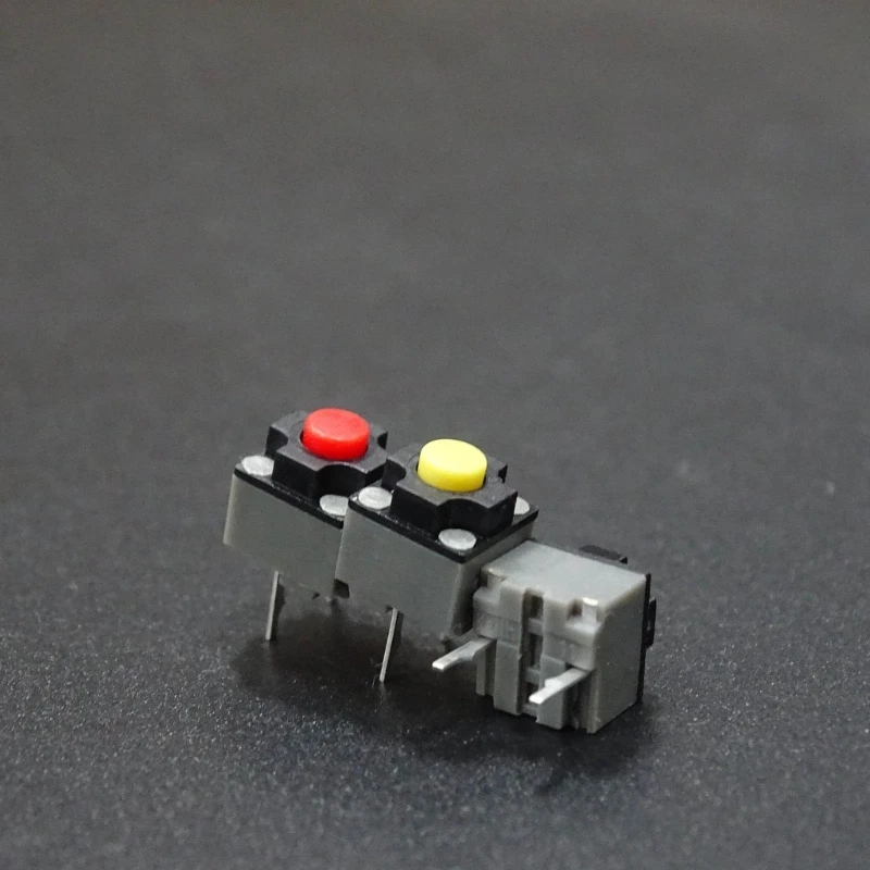 Kailh-botão sem fio do mouse, 6x6x7.3x6x7.3mm, interruptor silencioso, com fio, micro interruptor, 5 peças