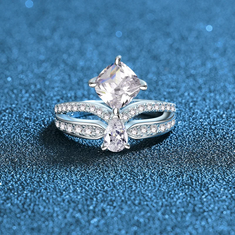 

Роскошное женское кольцо из твердой платины PT950 с белой короной и бриллиантом, простое кольцо с предложениями 1 карата