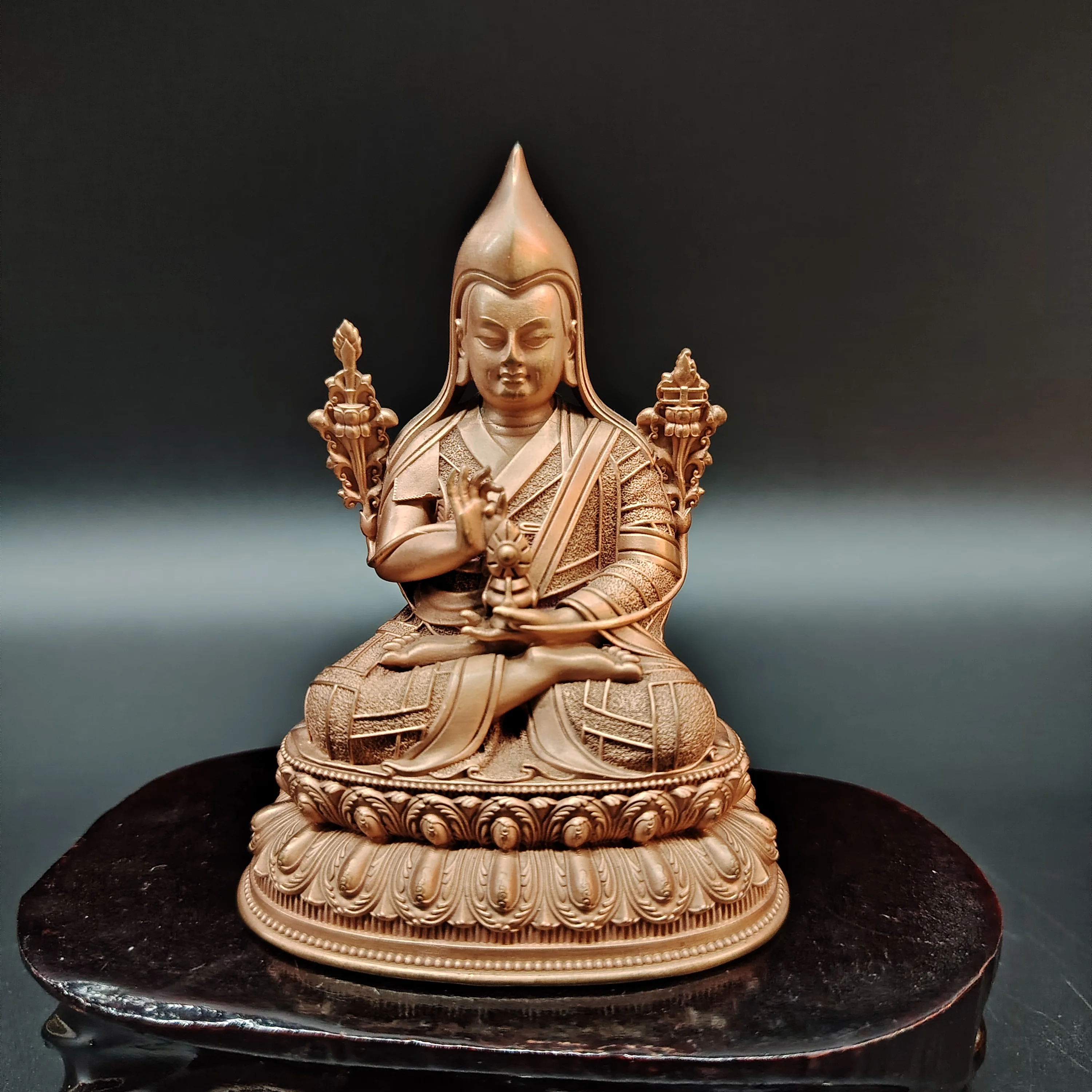 

Tibetan Copper Sect, Kaba Master Buddha Statue Ornament, Interior Household Nepalese Craft, Pure Copper Seiko Buddhist Hall