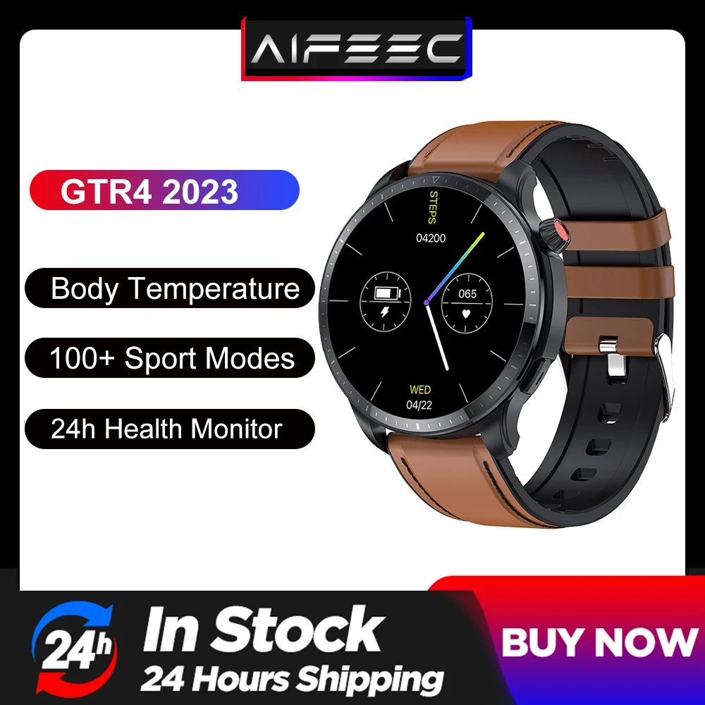 For Xiaomi Huawei GTR 4 Smart Watch Men Android Bluetooth Call Body Temperature Blood Oxygen Fitness Tracker IOS Smartwatch GTR4