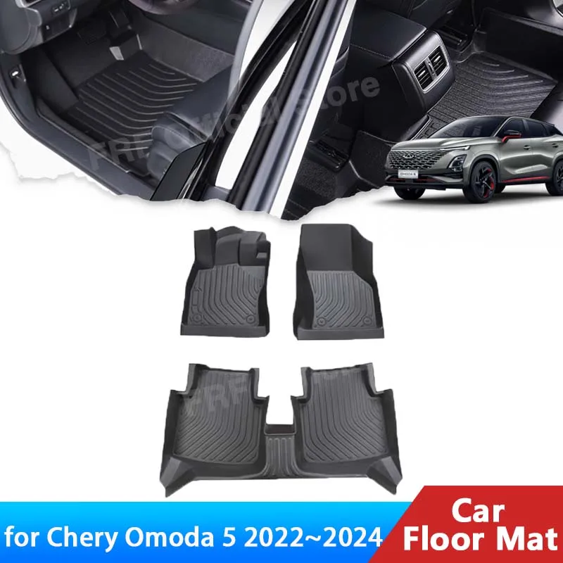 TPE for Fownix FX Chirey Chery Omoda 5 2022 2023 2024 Accessories Car Floor Mat Foot Panel Liner Carpet Pad Waterproof Mats Auto