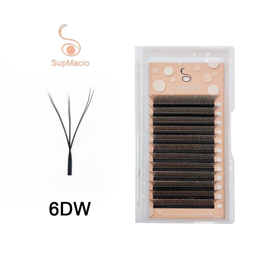 SUPMACIO 3D W Shaped Soft Lash Extension Supplies 0.07 Cilios 3D Eyelashes Wholesale Natural Makeup Easy Fan Dropshipping Brasil