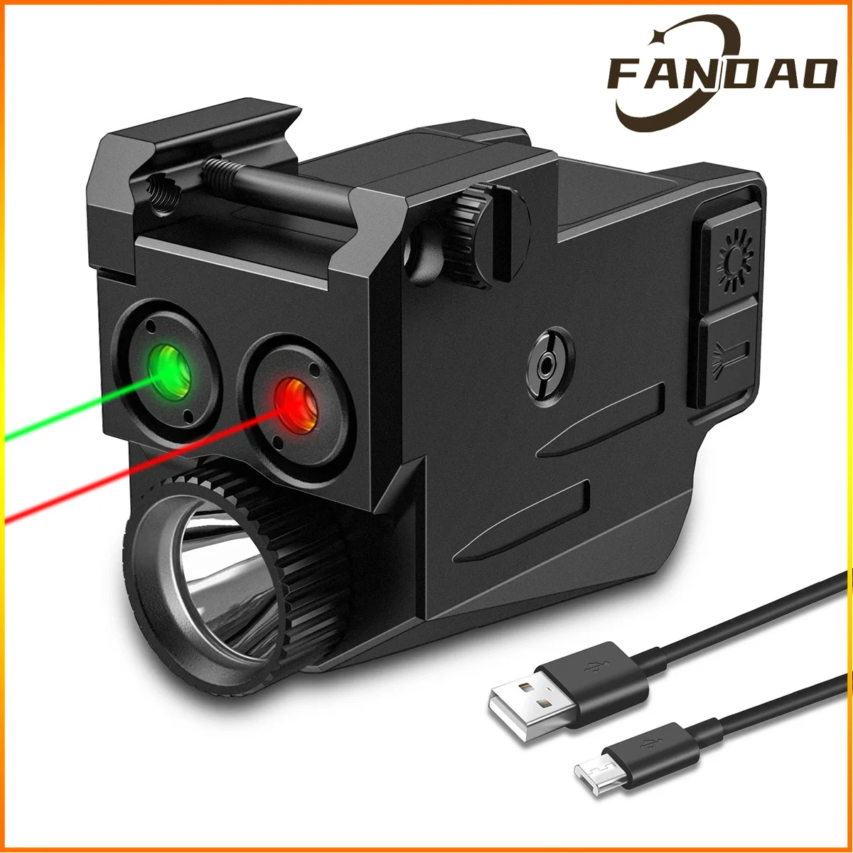 Tactical Green Blue/Red green Dual Laser Sight Ultra Low Profile Picatinny Mount Dot Sight for Pistol Magnetic USB Rechargeable