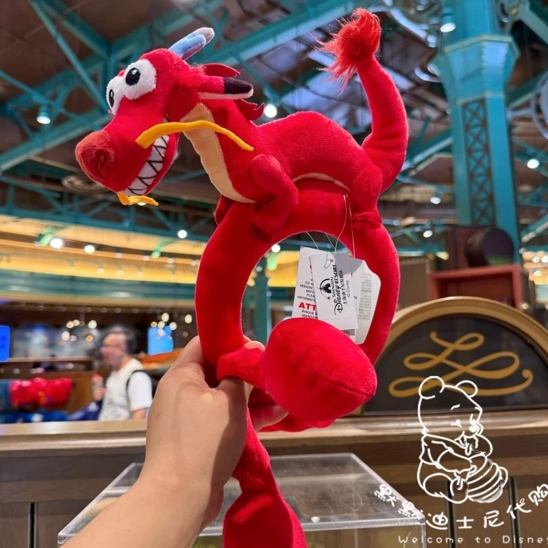 Yeni Disney Orijinal Disneyland Yeni Yıl Mushu Ejderha Hava Yastığı Kafa Bandı Kafa Bandı Aksesuarları Ejderha Yılı Saç Süsleri