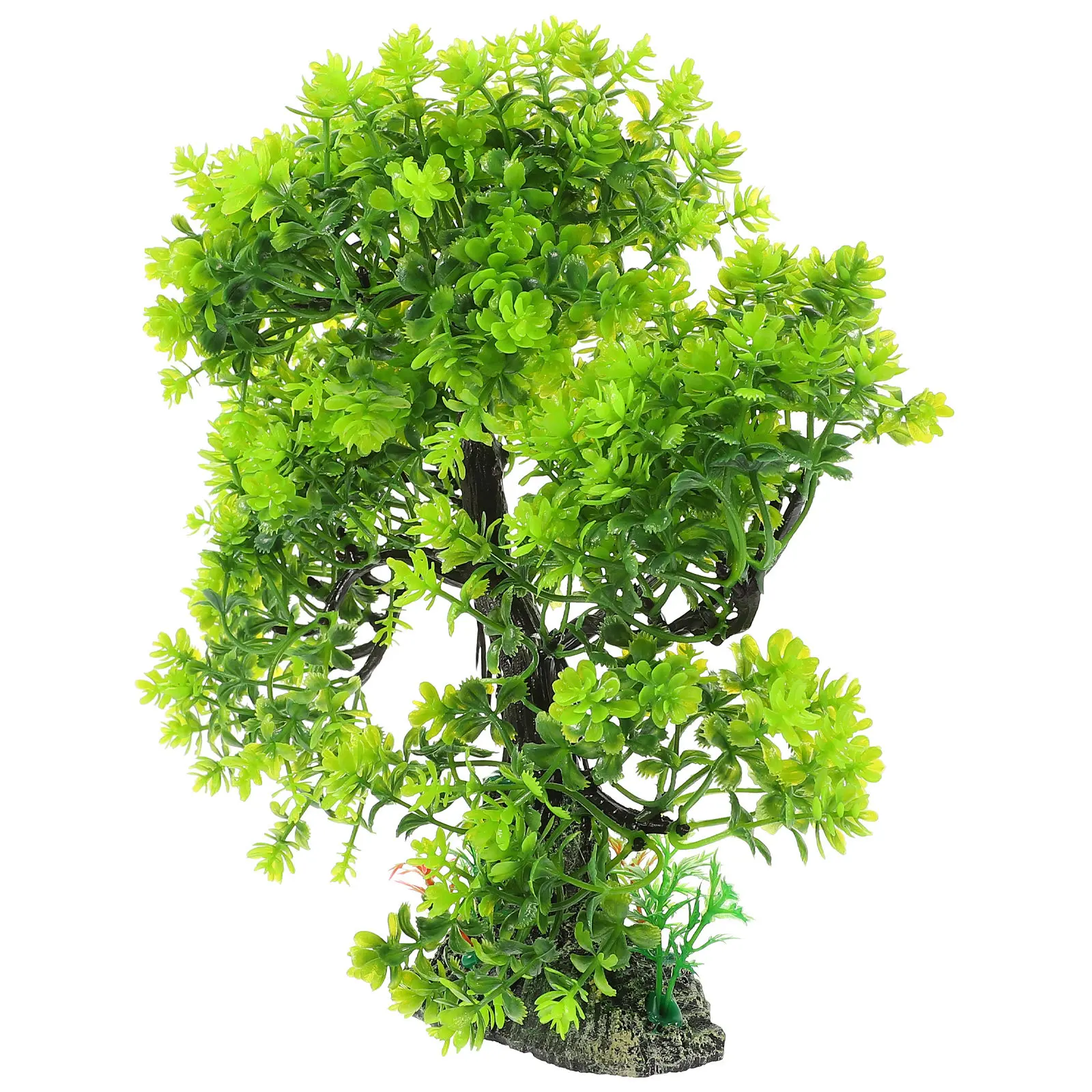 Green Artificial Aquarium Tree - Aquarium Fish Hiding Spot recension och pris