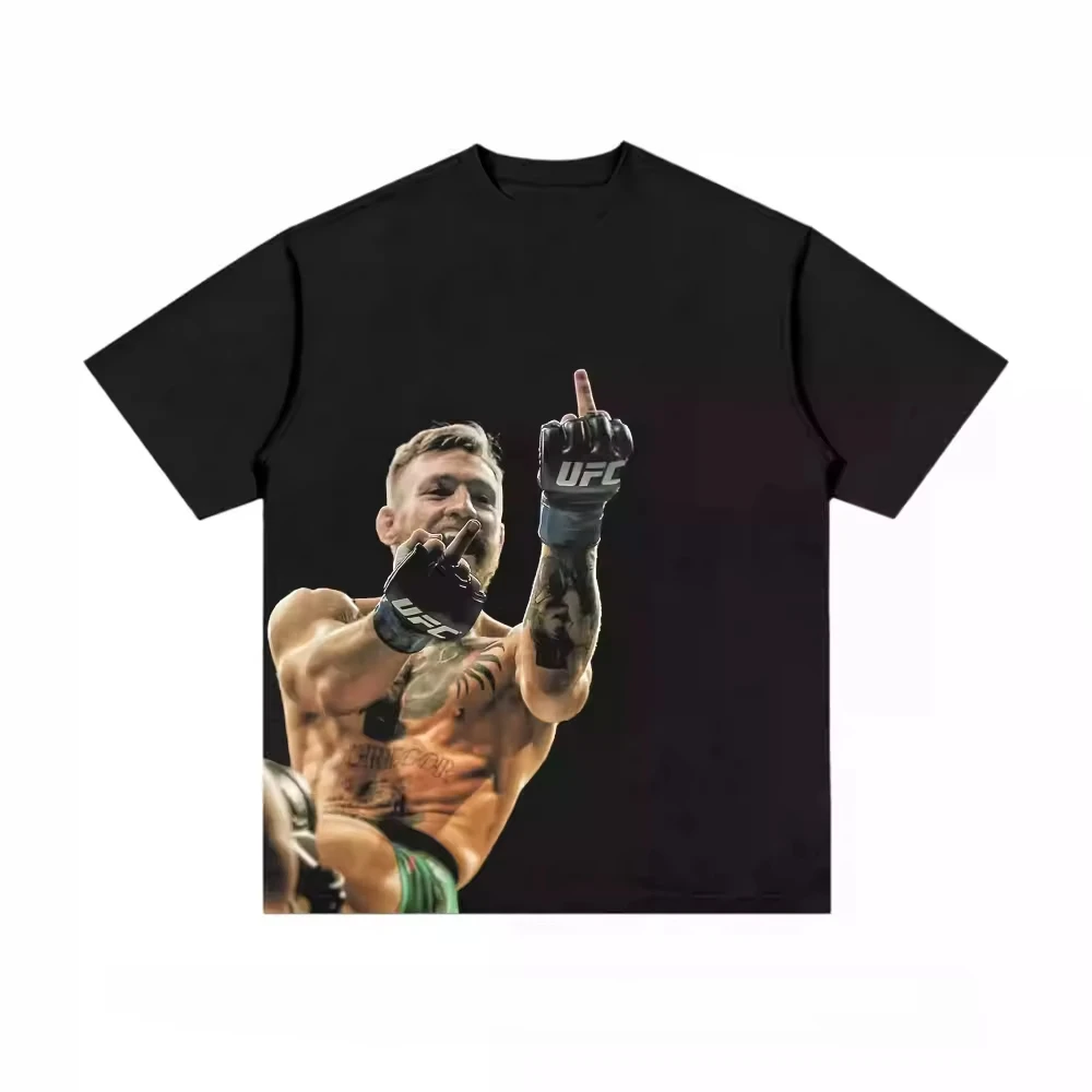 UFC Star Bedrucktes Baumwoll-T-Shirt 2026 Neuer Y2k-Modestil Unisex Herren Damen Lässige Sommer-Streetwear Kurzarm-Oberteile – Detail 4