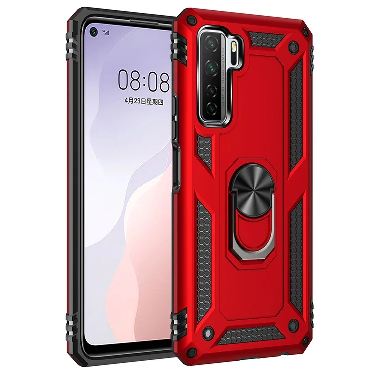 Funda para P40 Lite 5G Armadura resistente militar a prueba de golpes imán soporte para coche cubierta de anillo para Huawei P 40 Lite 5G fundas