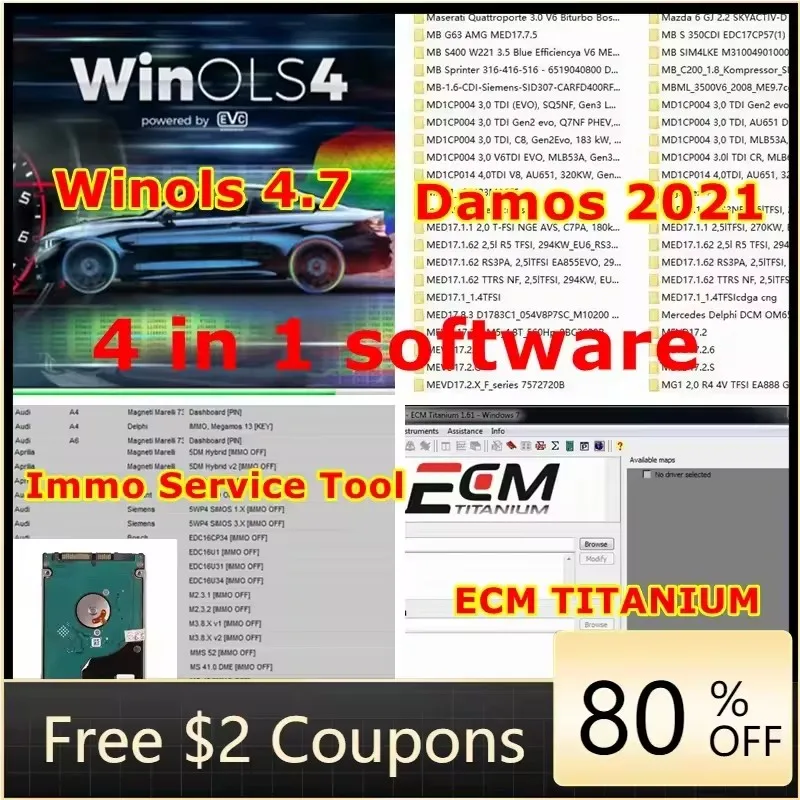 

2025 ГОРЯЧИЕ продажи WinOLS 4.7 с вилками + 2021 Damos + ECM TITANIUM + сервисный инструмент immo v1.2 Программное обеспечение для авторемонта всех данных