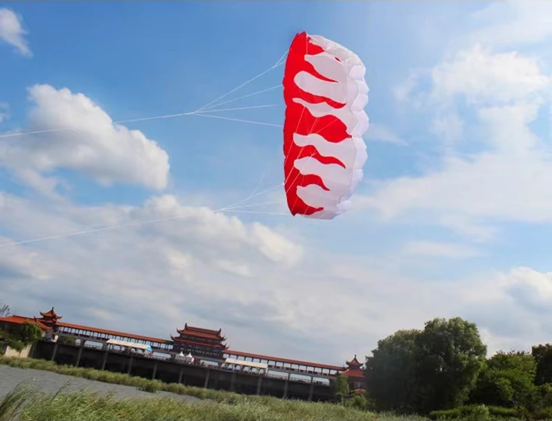 Cerf-Volant Professionnel à Double Ligne avec Flamme, Jouet de dehors en Plein Air, Équipement de Kitesurf