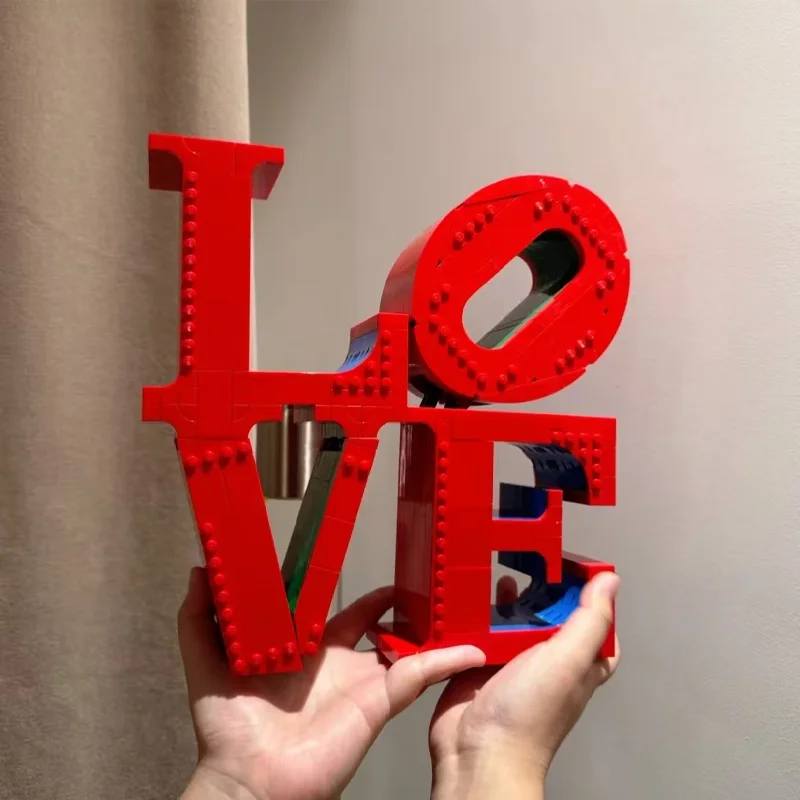 2025 جديد الإبداعية MOC 31214 الحب النحت اللبنات مجموعة 791 قطعة الفن نموذج الحرف DIY بها بنفسك سطح المكتب هدية مزخرفة لعيد الأم