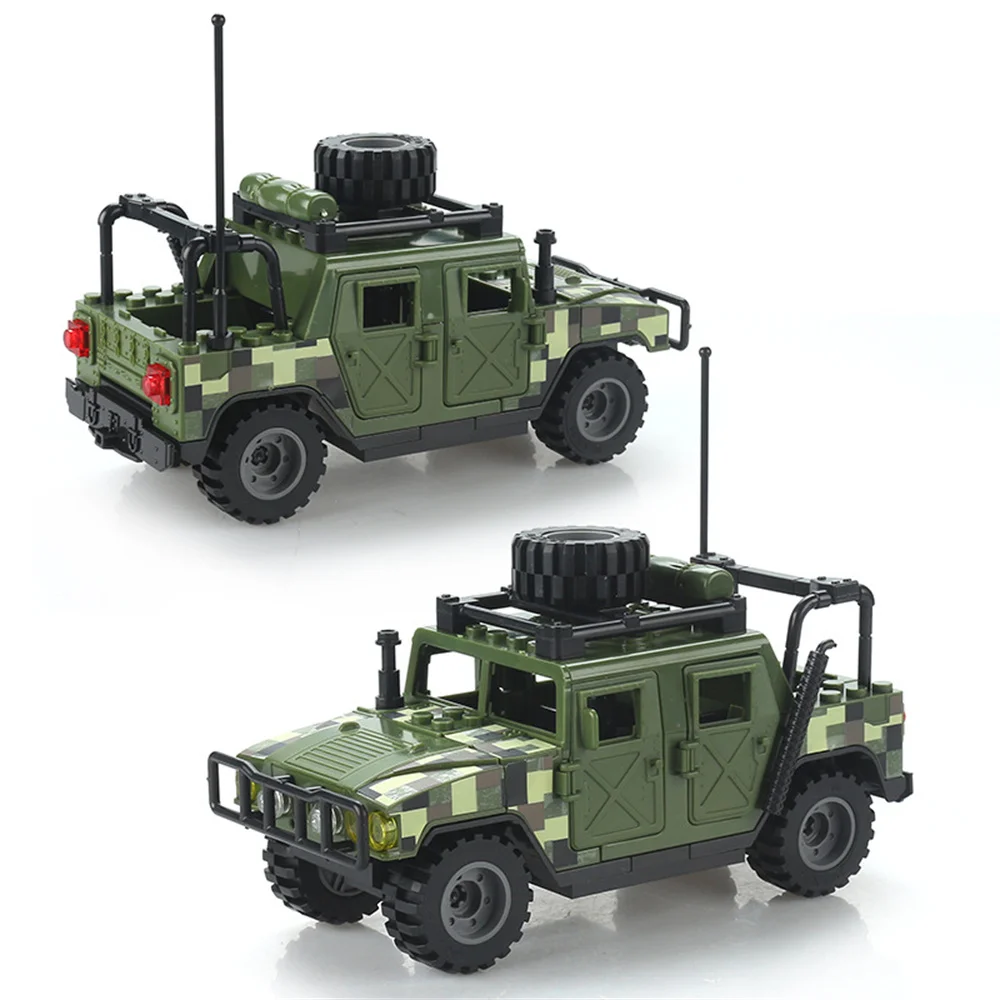 World War Army Military Soldiers Police SWAT Armored Vehicle DIY Building Blocks Bricks Children\'s Toys Gift