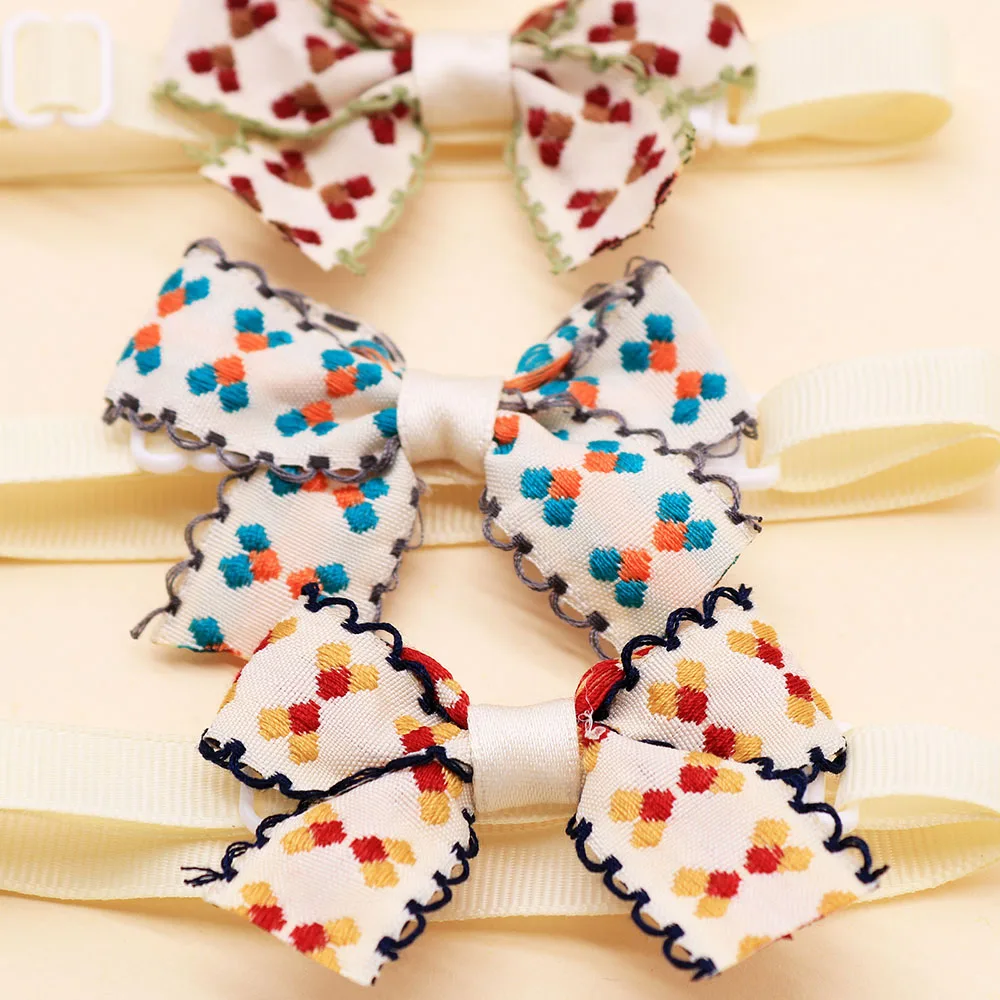 10 قطعة جرو الانحناء قابل للتعديل الكلب القوس العلاقات متعدد نمط الكلب بووتيس أطواق للحيوانات الأليفة للكلاب والقطط الحيوانات الأليفة الاستمالة اكسسوارات