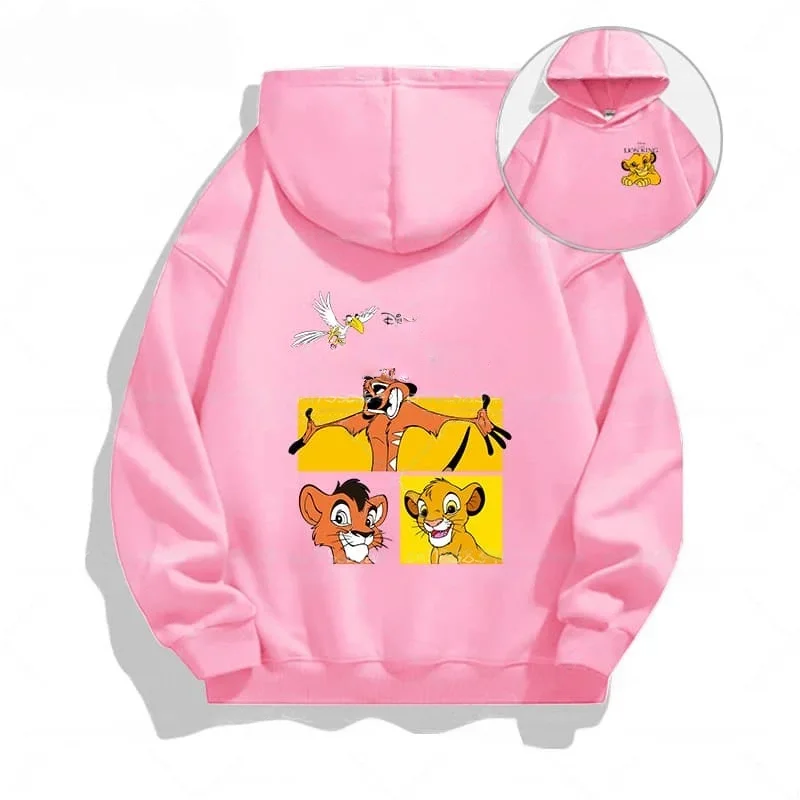 الخريف الأسد الملك سيمبا الكرتون طباعة الأطفال هوديي الاطفال طويلة الأكمام رقيقة البلوز موضة الدافئة الأطفال بلايز هدية