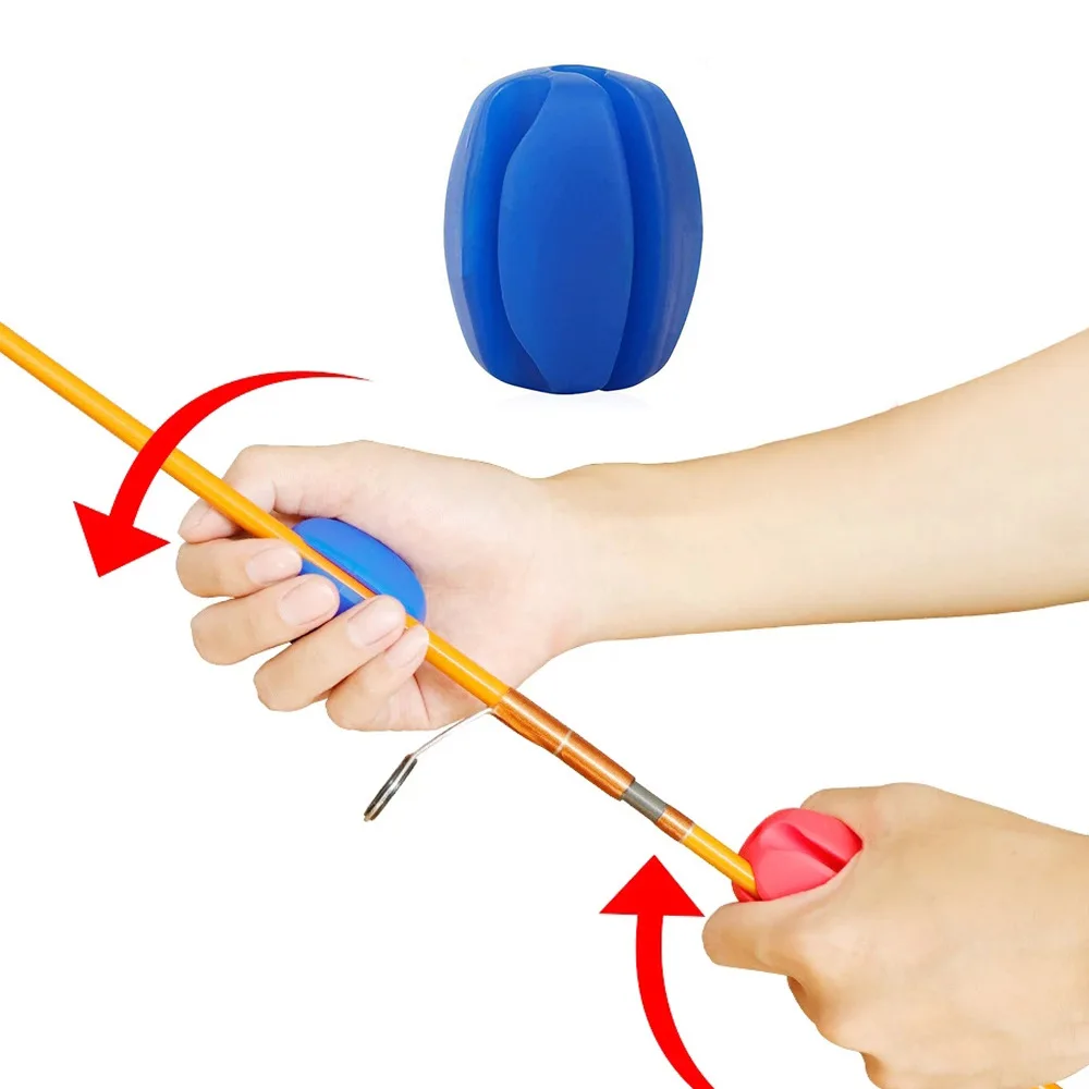 6pcs Silicone Fishing Rod Clip with Ball 5 Hole Fishing Rod Holder Ball Multifunctional Bundle Ball Tackle Ties Fishing Rod Tool