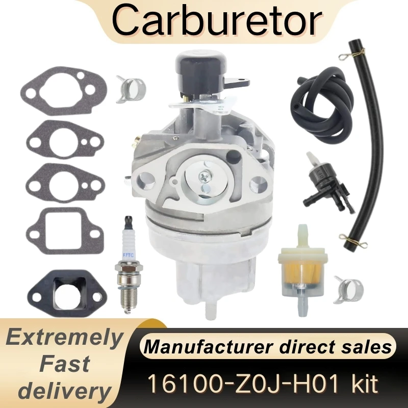 

16100-Z0J-H03 Carburetor with Spark Plug Replaces 16100-Z1A-H01 16100-ZL8-H02 for Honda HS720 HS520 HS520K1 Snow Blowers Carb