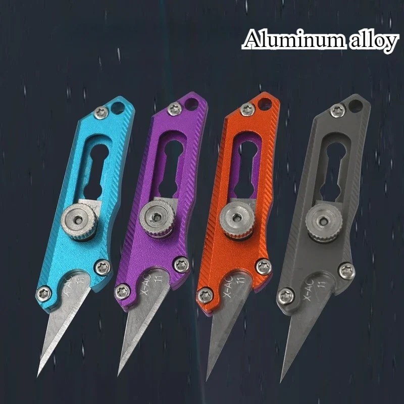 Mini cuchillo llavero aluminio, abridor botellas portátil - imagen 2