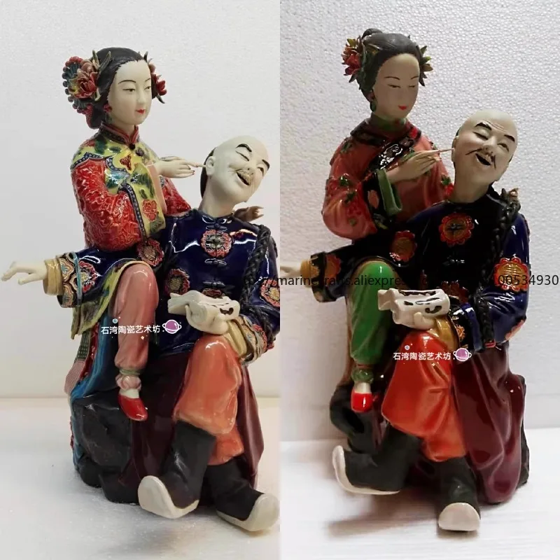 Ceramic Doll Spring Supper Moment Wedding Ornament Wedding Couple Gift Handmade Jewelry
