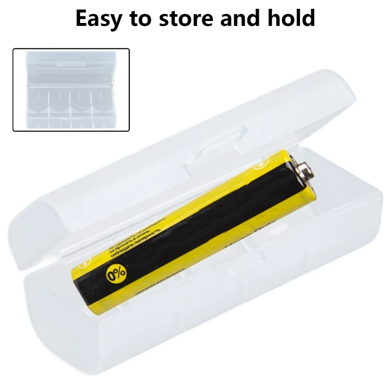 Small Plastic Battery Container for 1pc/2pc 21700 Batteries Keep Your Batteries Safe and Easily Accessible Wear-Resistant Box