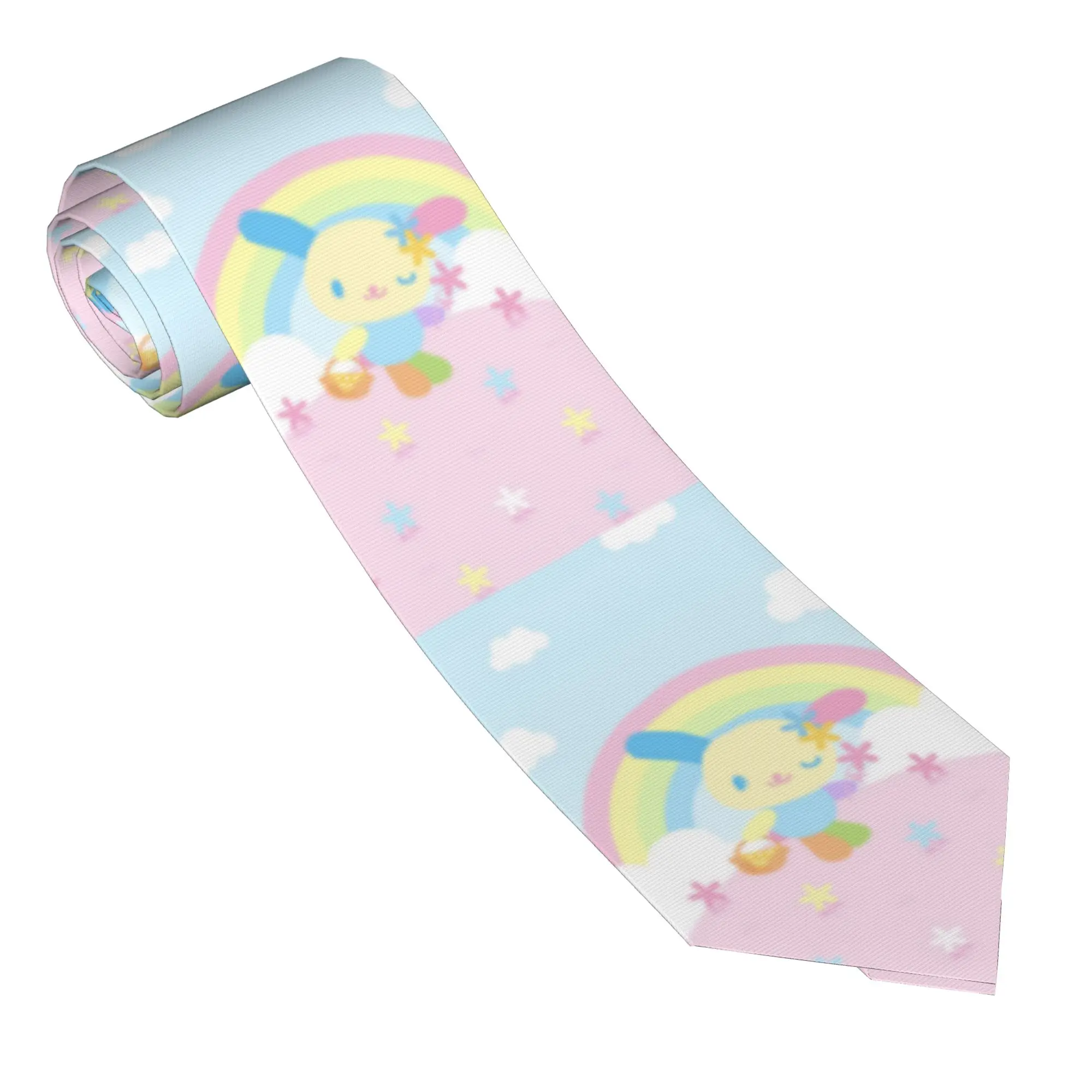 Neckties Usahanas Kawaii Cartoon Men Slim Polyester 8 cm Wide Neck Ties  for Men Suits Accessories Cravat Wedding Office