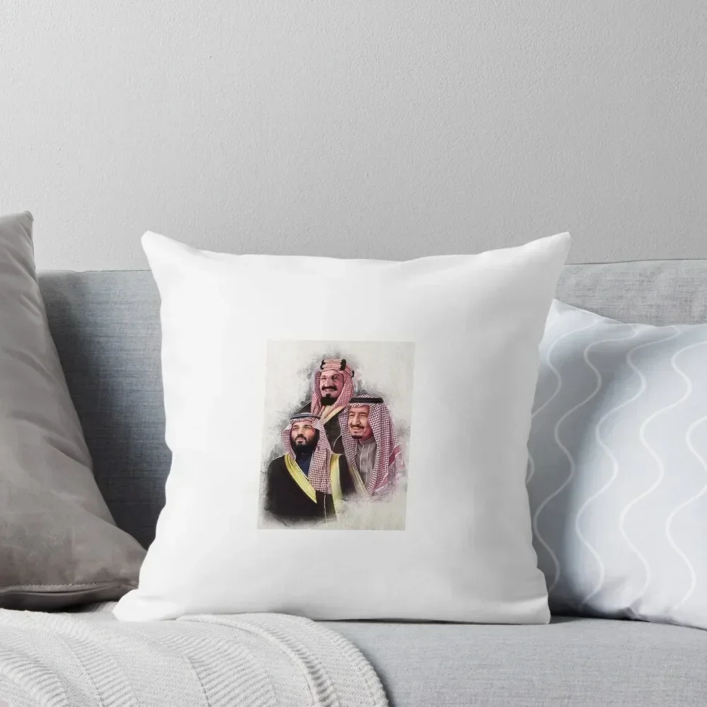 

King Salman with his father and son Throw Pillow Custom Cushion Photo Christmas Pillow Cases pillow