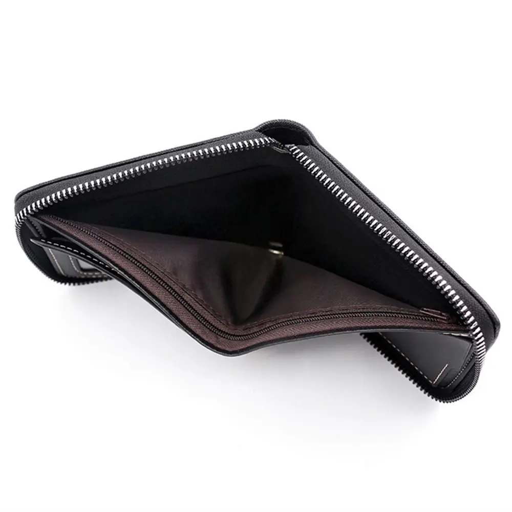 متعددة الوظائف محفظة قصيرة قصيرة ذات سعة كبيرة محفظة جلدية للعملات المعدنية متعددة فتحة للبطاقات حافظة للبطاقات الرجال
