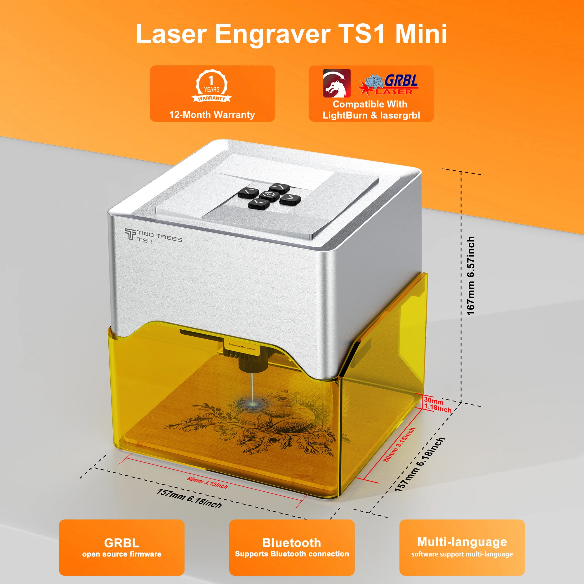 Twotrees TS1 Portable Mini Las - Laser Marking Machine review and price