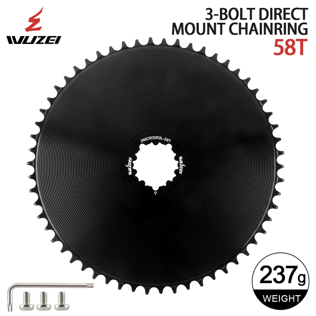 Wuzei 3 ボルト自転車チェーンリングロードバイクナローワイドチェーン