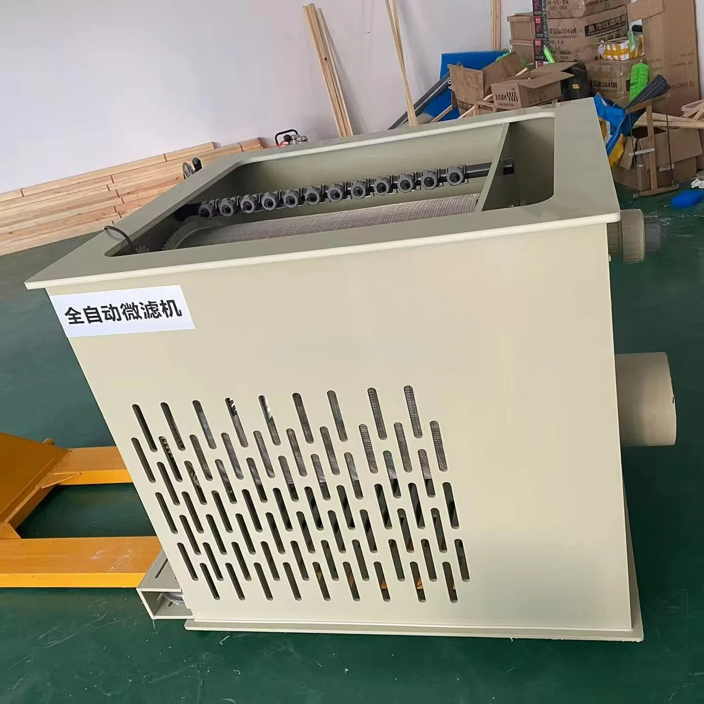 Effective Solid-liquid Separation Waste Removal Fully Automatic Drum Filter Machine for Fish Ponds Landscape Pools Aquaculture