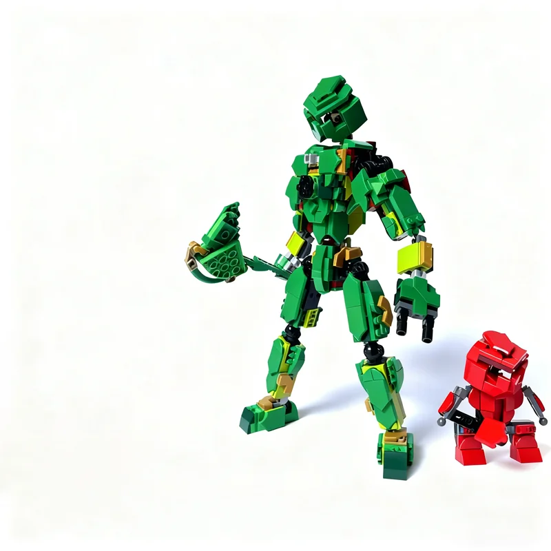 

523PCS MOC Medieval Castle Green Bionicle Lewa Creator Dragon Alt Build Model Display DIY Creative Building Blocks Decor Gift