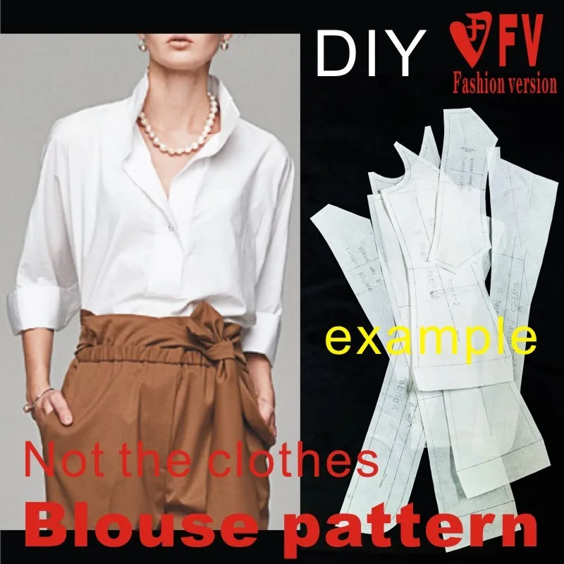 Cutting drawing new style women's fashion shirt 1:1 garment structure pattern BCY-98