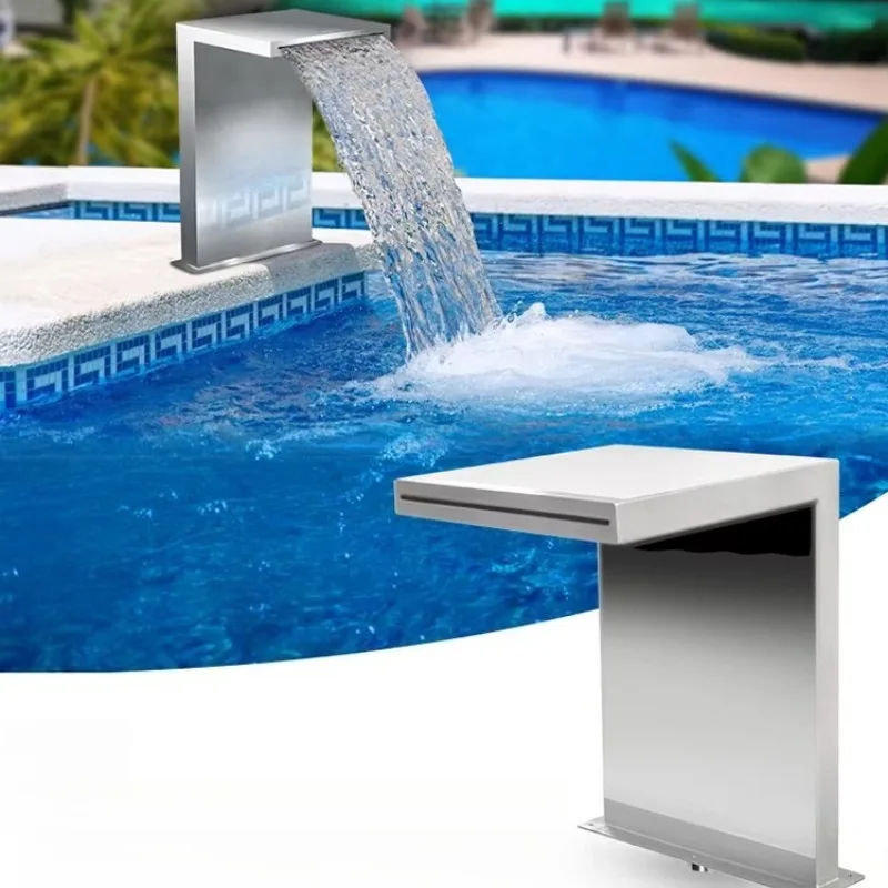 

Deposit Price Shape Swimming Pool Stainless Steel Waterfall Fountain Hydrotherapy Impact Shower Curtain Water Outlet