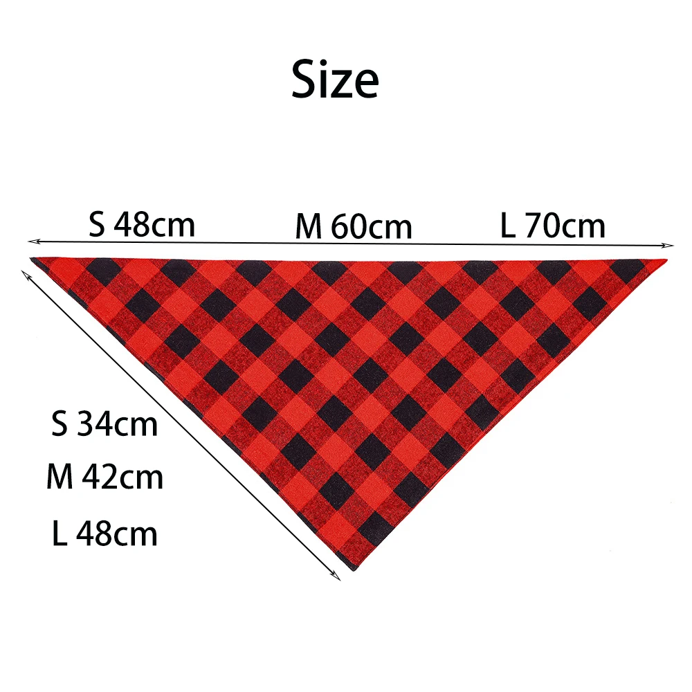 Dog Bandanas Large Pet Scarf Bandana For Dog Cotton Plaid Washable Bow Tie Collar Cat Puppy Triangular Scarf Bib Dog Accessories