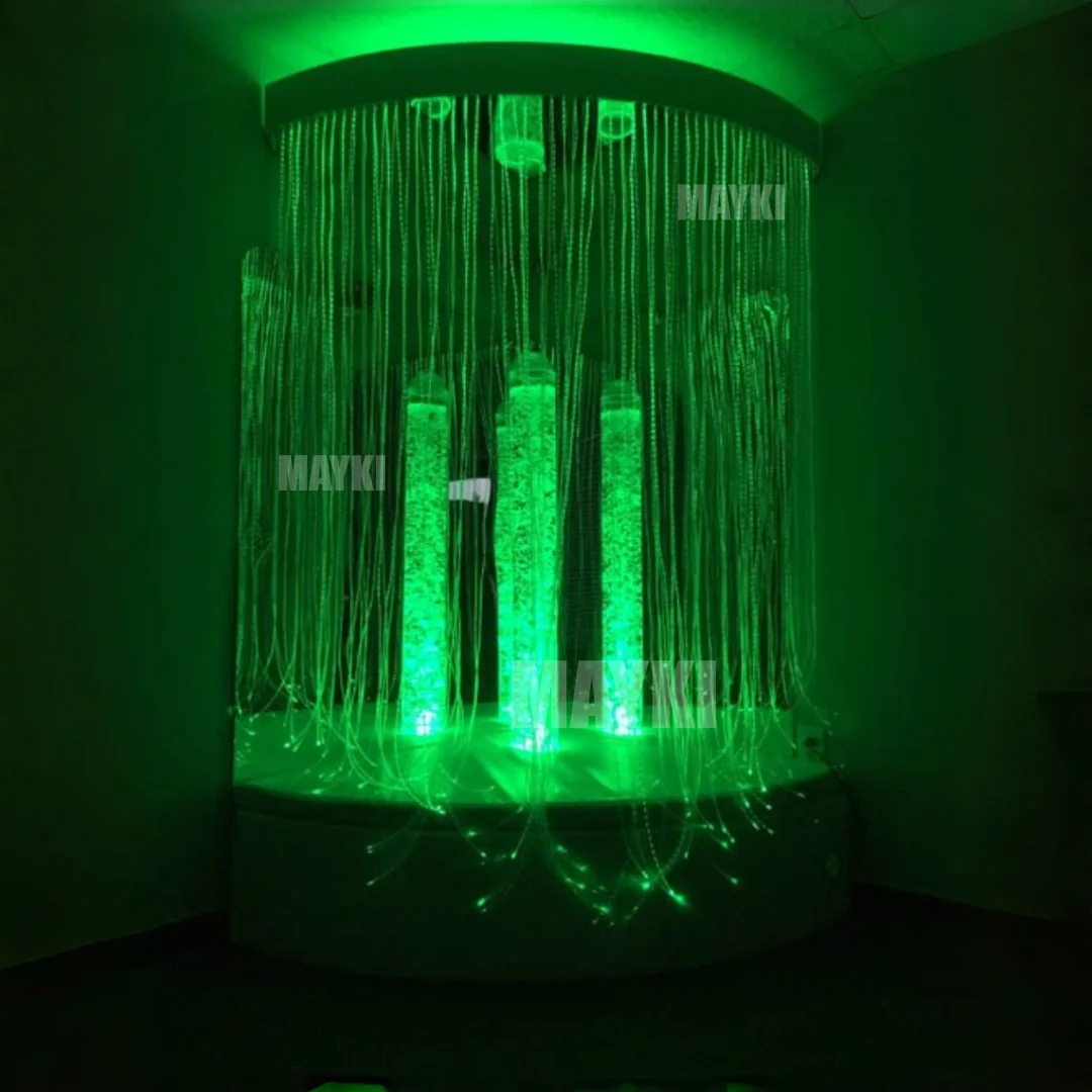 Sensory Room Equipment Calming LED Fiber Optic Curtain Corner Fiber Optic Sensory Light Corner Shower For Autism & ADHD