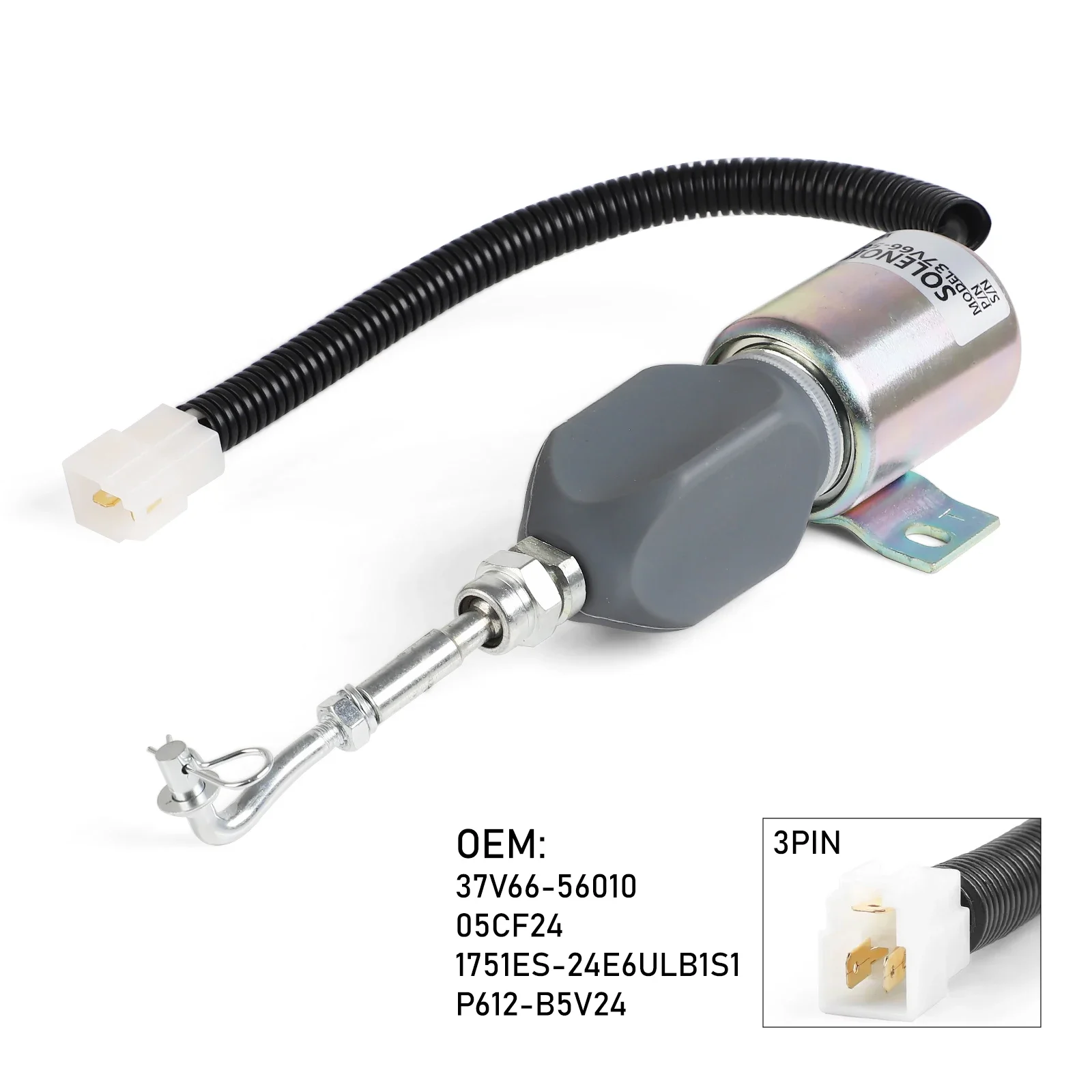 

37V66-56010 /05CF24 1751ES-12ETUC3B1S1 24V Shut off solenoid exhaust valve electric Stop solenoid throttle valve