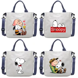 Snoopy Handbag Cartoon Children's Shoulder Bag Boys Girls Tote Bag Child Canvas Handbags Anime Crossbody Bag New Kids Gifts