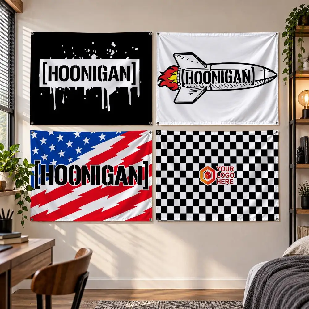 Automotive H-Hoonigan brand Flags Banner Decor for Bedroom,Garden,Party,Club,Gaming Room,Indoor Outdoor