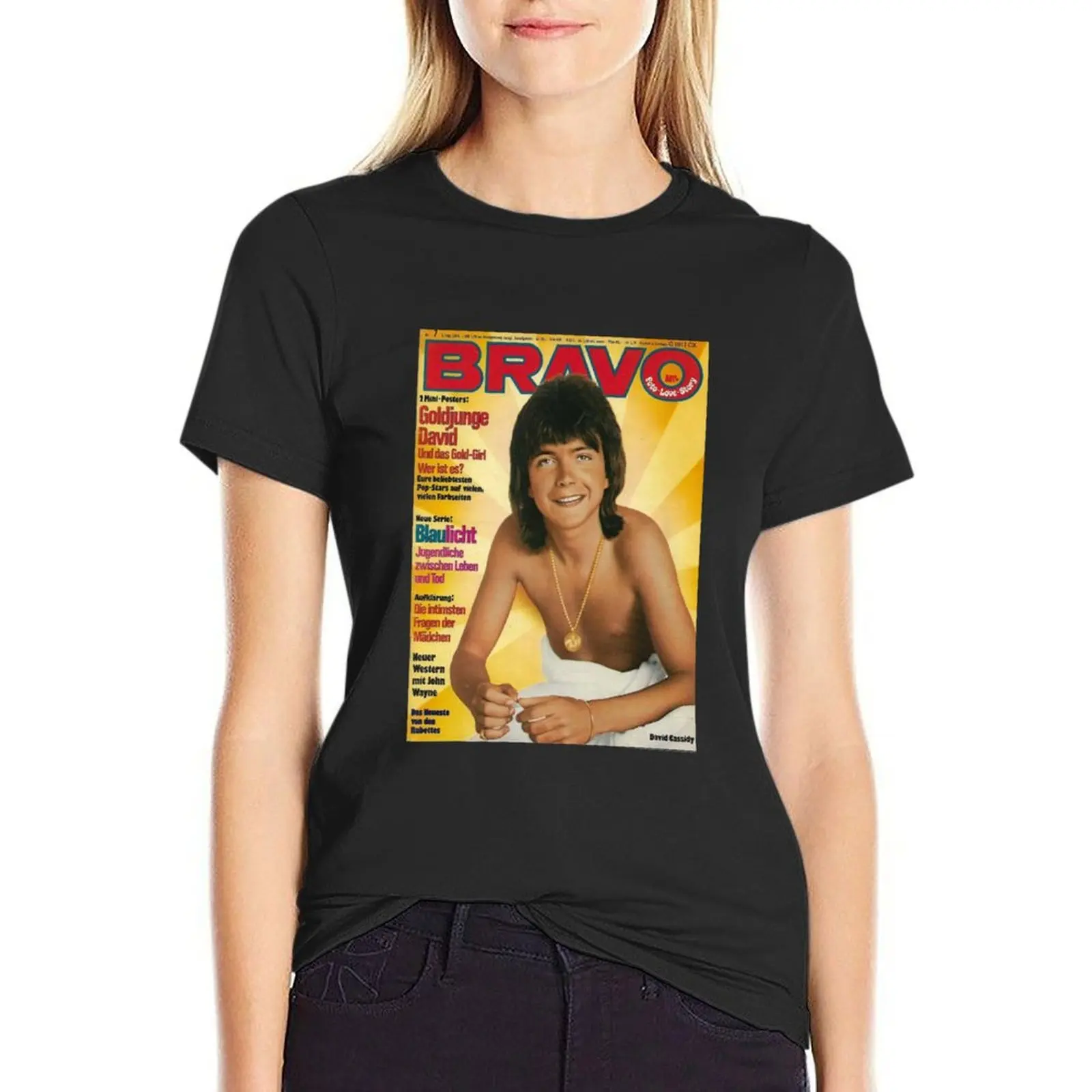 

david cassidy one love for ever T-Shirt plus size tops female summer tops oversized white t shirts for Women