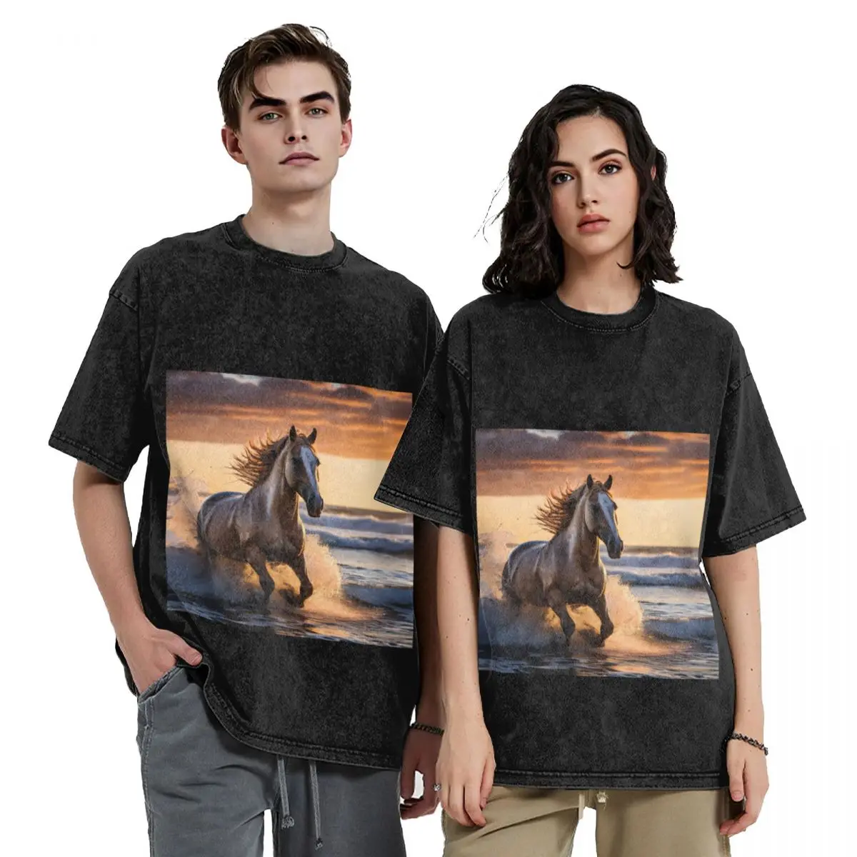 

Pferd : Rhythmus der Wellen T-Shirt graphic tee shirt quick drying valentines boutique clothes vintage t shirt men
