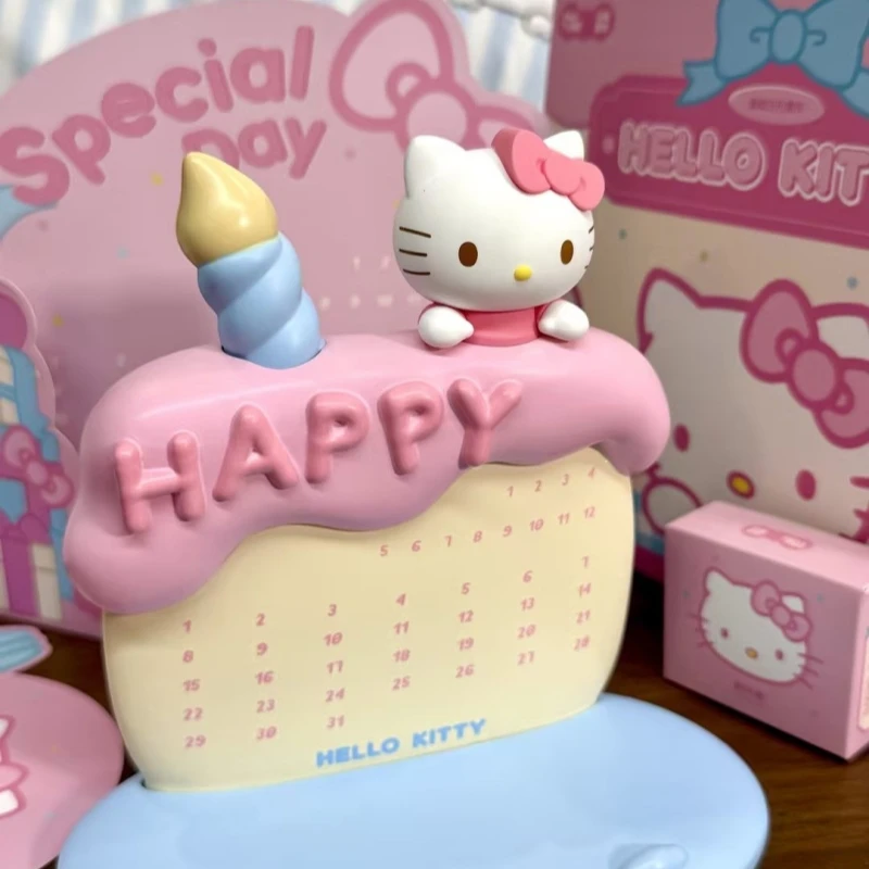 

Оригинальный вечный календарь Sanrio Hello Kitty в виде торта, настольное украшение, подставка для телефона, держатель для телефона, подарок для девочек