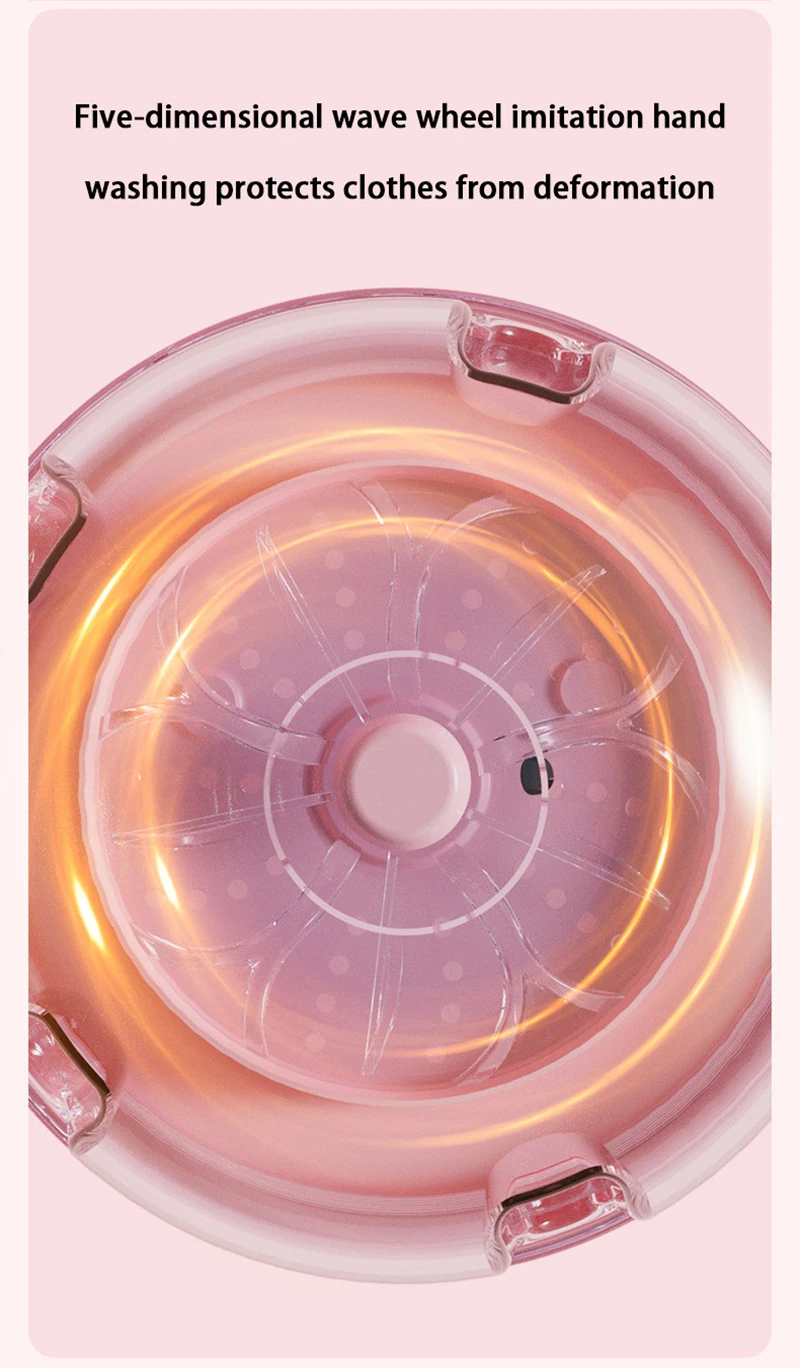 1L Mini Rechargeable Cleaner Underwear Travel Portable Small Socks Washing Machine Dehydration Portable Cleaning Bucket