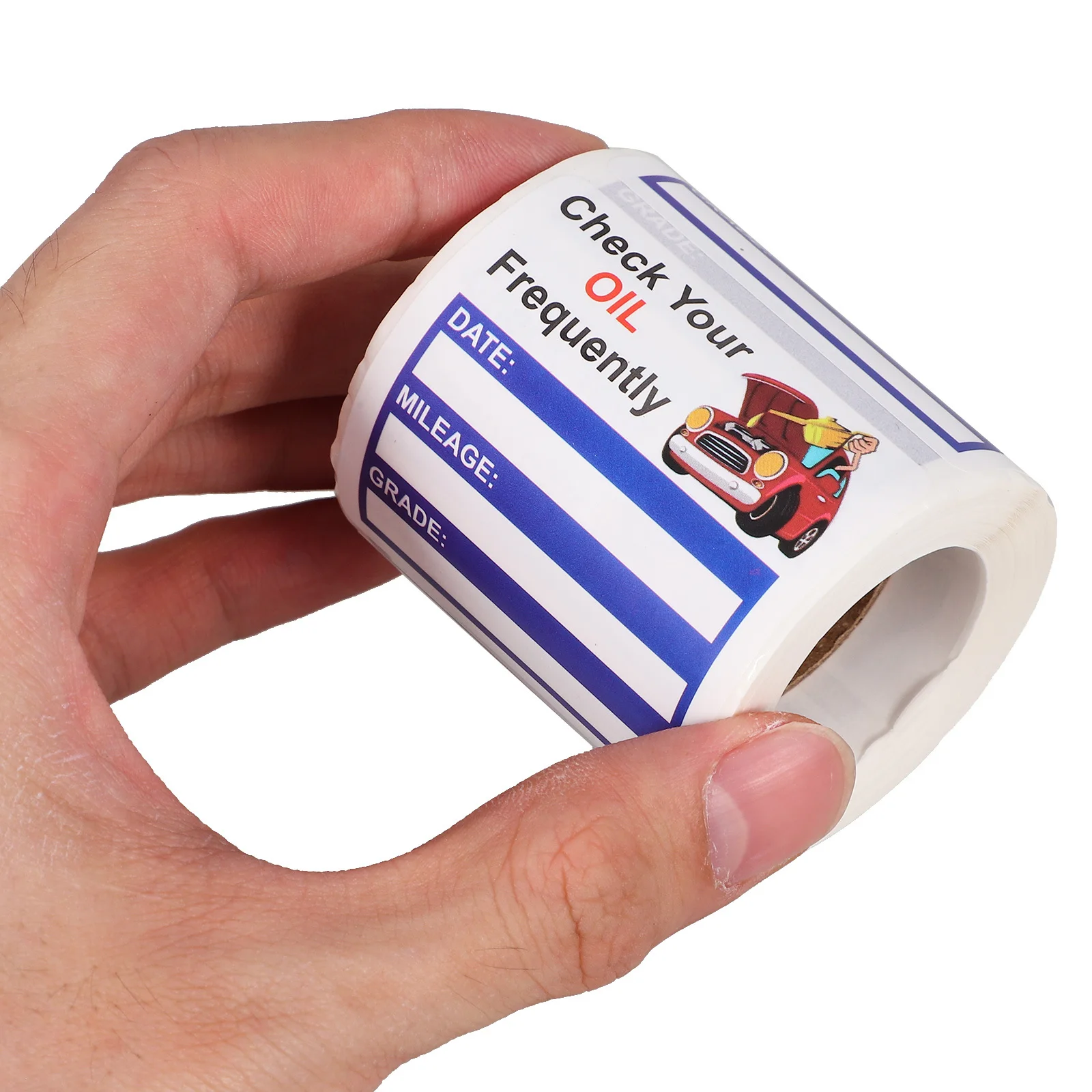 2pcs 2 Rolls Oil Change Reminder Sticker Strong Adhesion Service Due Decal For Car Maintenance Window Label Sticker Adhesive Car