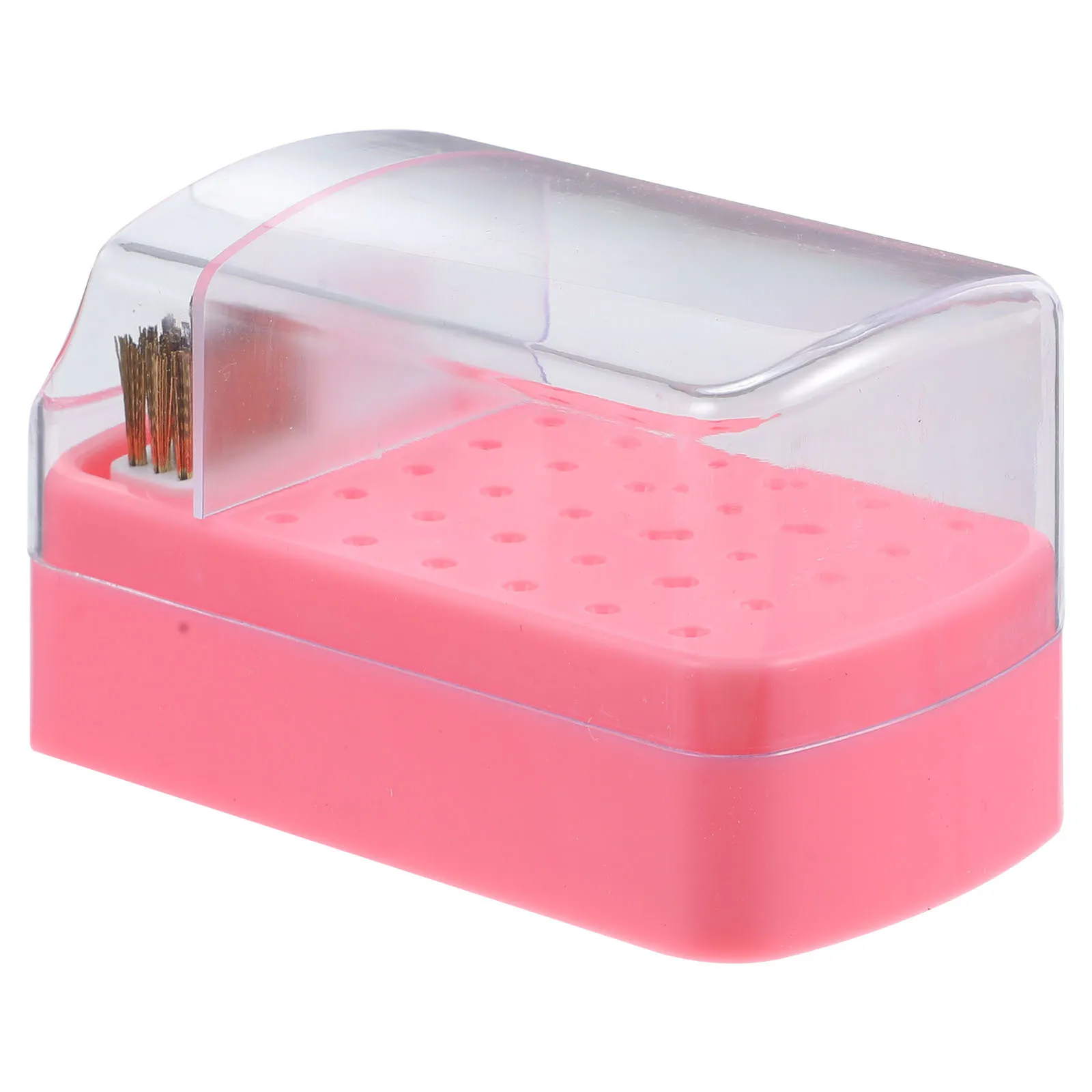 Nagelboren Opbergdoos Doorzichtig plastic 30-gaten Organizer Manicure Polijstkophouder Nagelsalon Gereedschapsopbergdoos