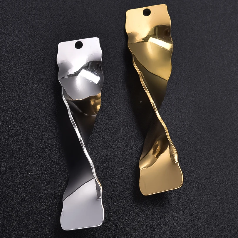 Fashion 10pcs/lot Stainless Steel Rotation Hanging Pendants Dangle Charms for Jewelry Making DIY Earrings Necklaces Findings New