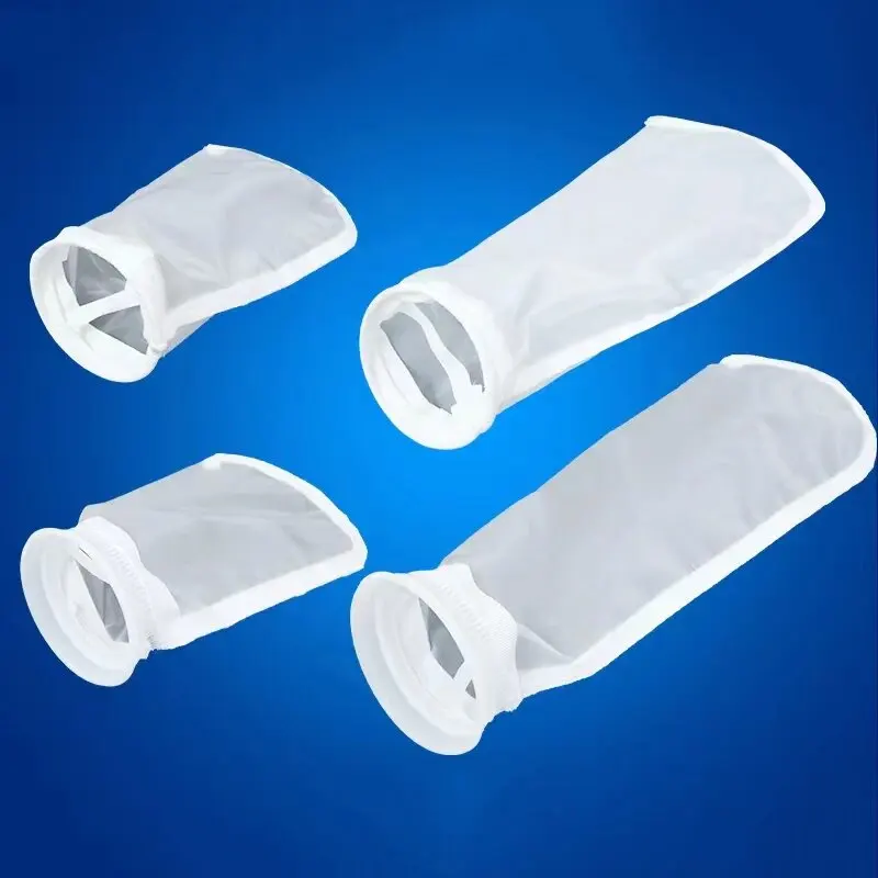 5pcs Super Fine Aquarium Filter Bag with Frame Washable Reusable Mesh Foam Carpet Sock Bag for Fish Marine Filtration System