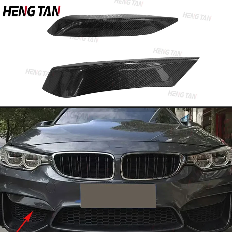 

Real Carbon Fiber Front Bumper Side Splitter Canards Lip Spoiler For-BMW F80 M3 F82 F83 M4 2015-2019 Front Diffuser Car parts