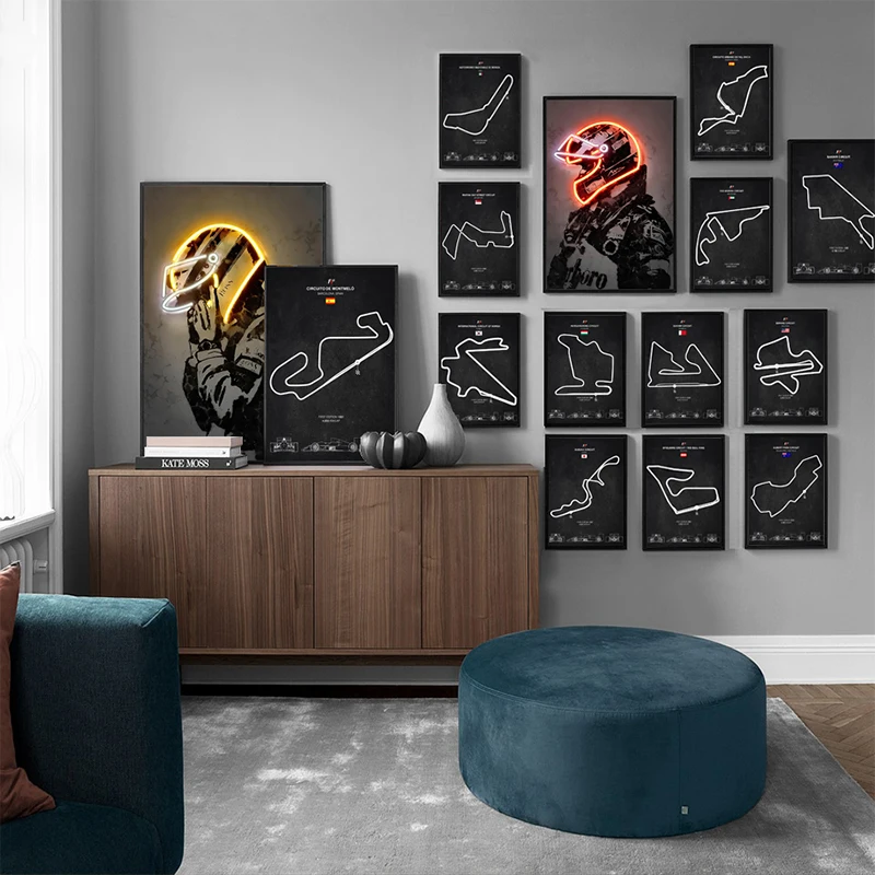 vintage-neon-racing-suit-poster-ayrton-senna-capacete-f1-race-track-impressoes-de-parede-pintura-em-lona-gaming-picture-quarto-decoracao-de-casa