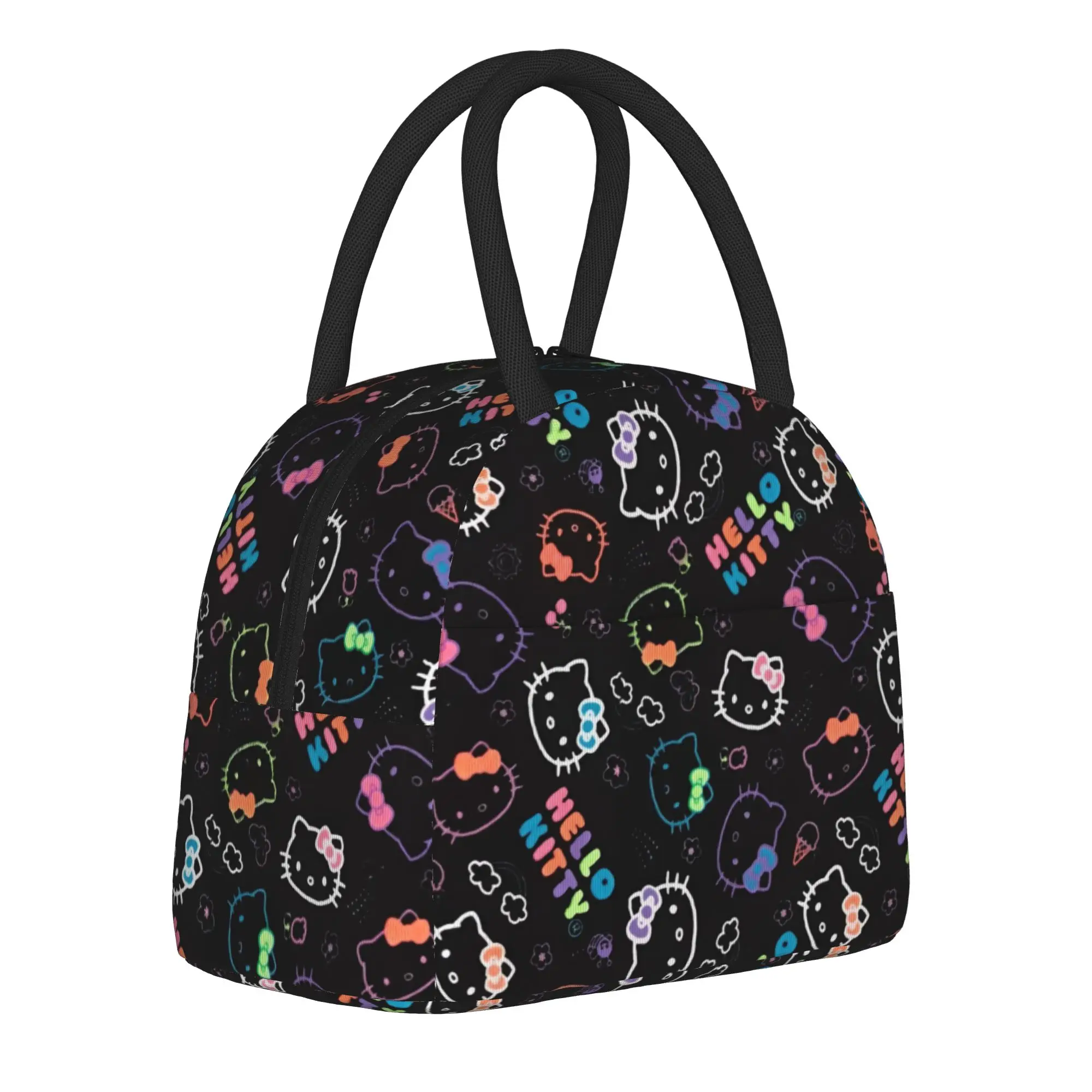 

hellos kittys Insulated Lunch Bag for Men Women Food Container Bags Portable Cooler Thermal Bento Box For Picnic