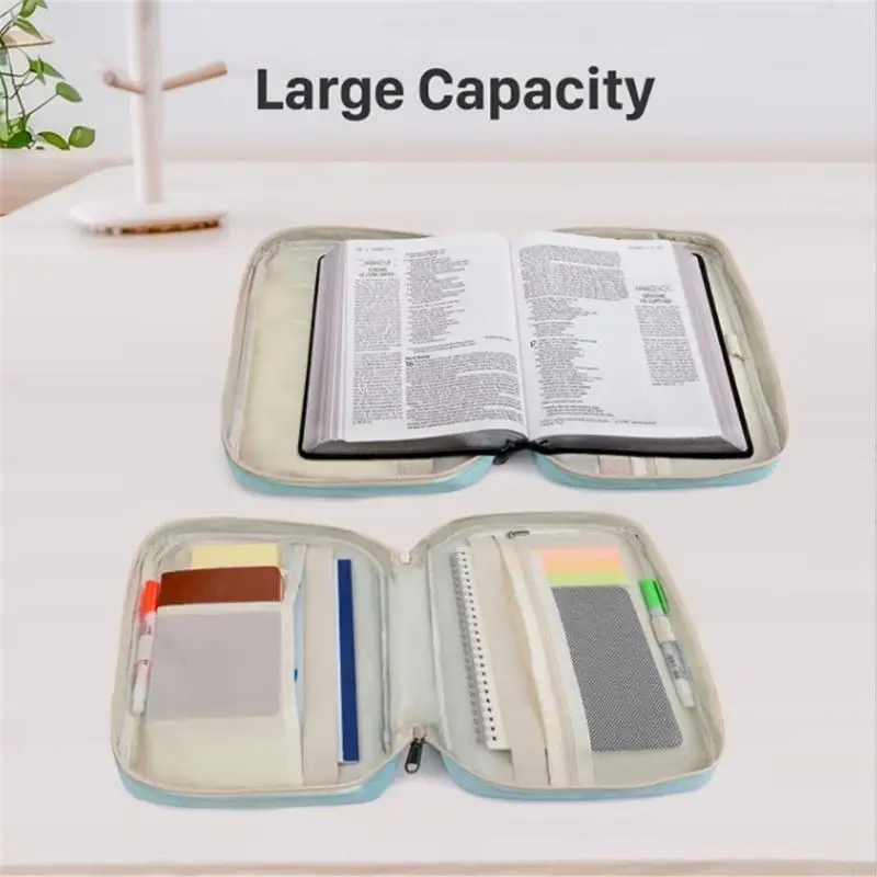 Bible Case Carrying Bag Bible Book Cover with Book Stand Bible Bag Document Storage Bag for Students Workers K92C