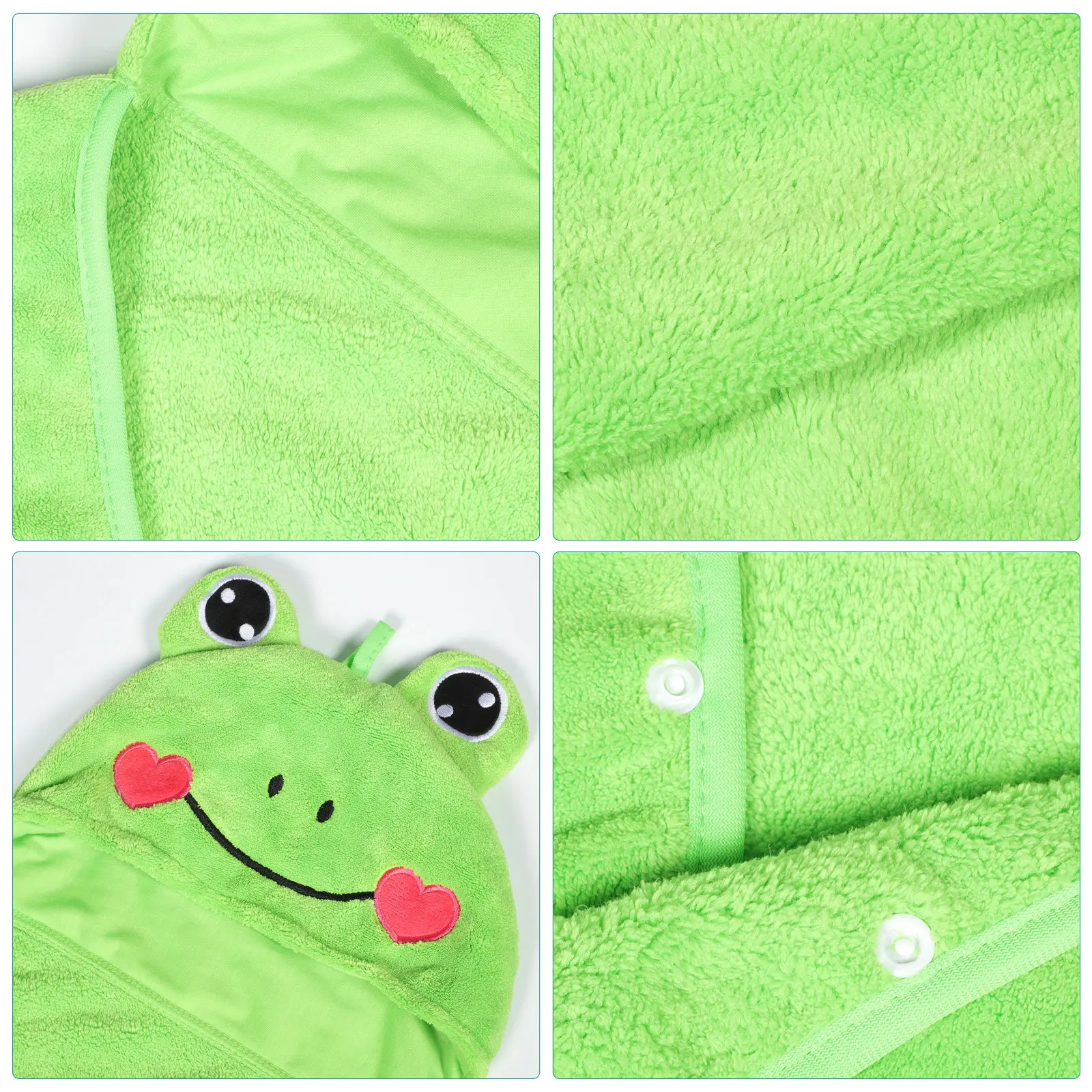 

Children Hooded Bath Towel Cartoon Highly Absorbent Toddler Bathrobe Kids Shower Beach Bath Time Gift